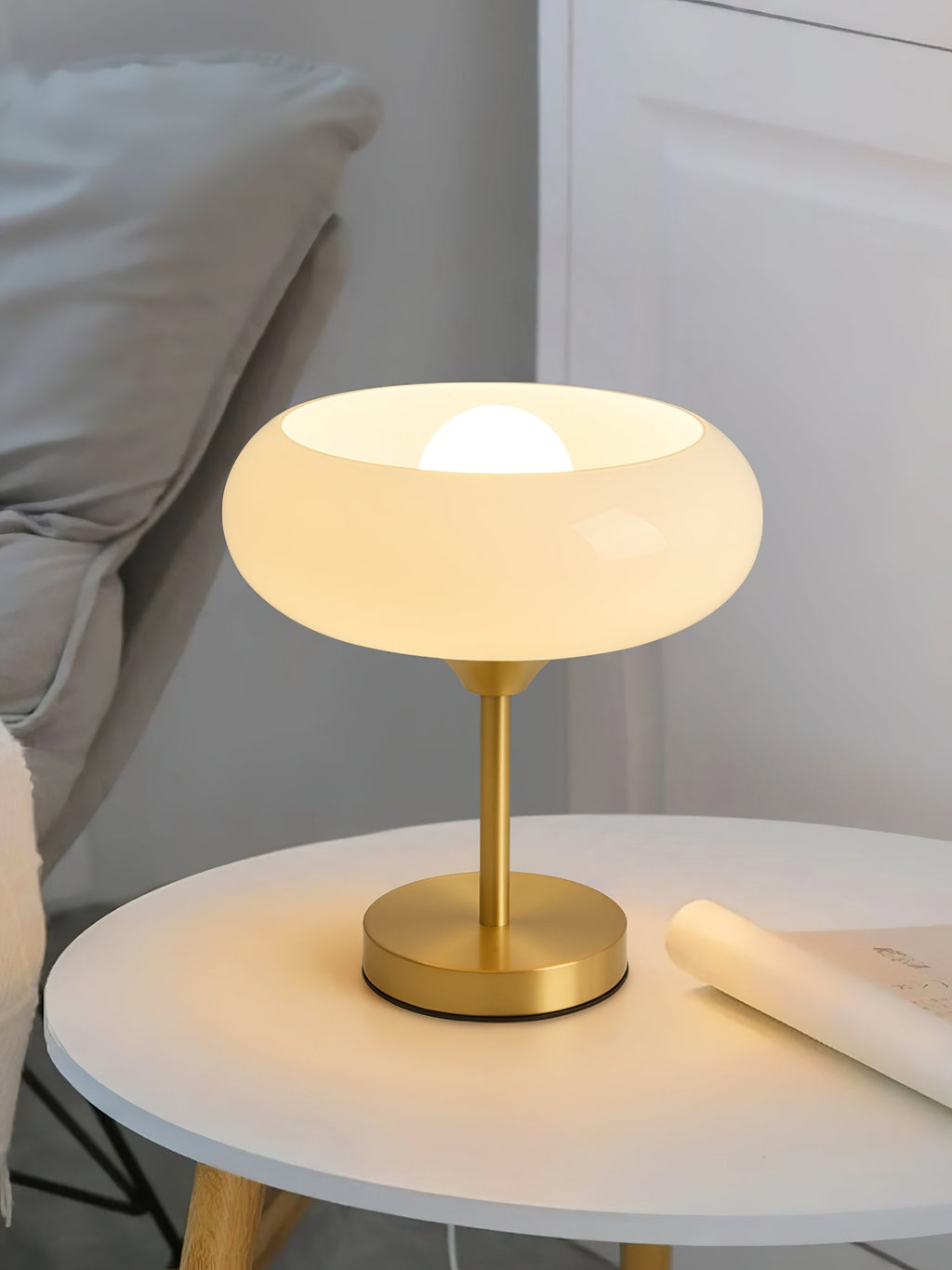 Lampada da Tavolo in Vetro a Forma di Crostata