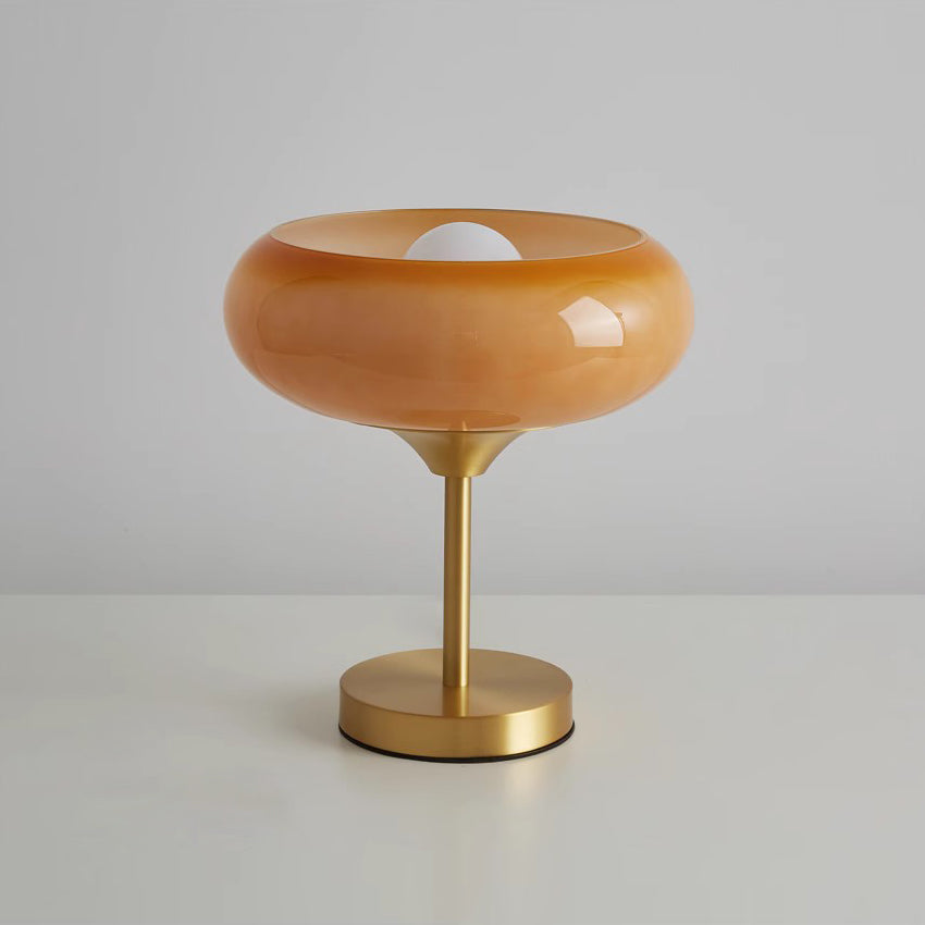 Lampada da Tavolo in Vetro a Forma di Crostata