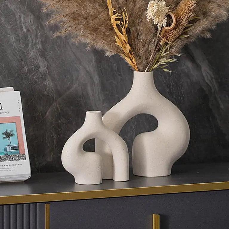 Vaso Architettonico Astratto Elara Haus – Ceramica Scultorea Cava