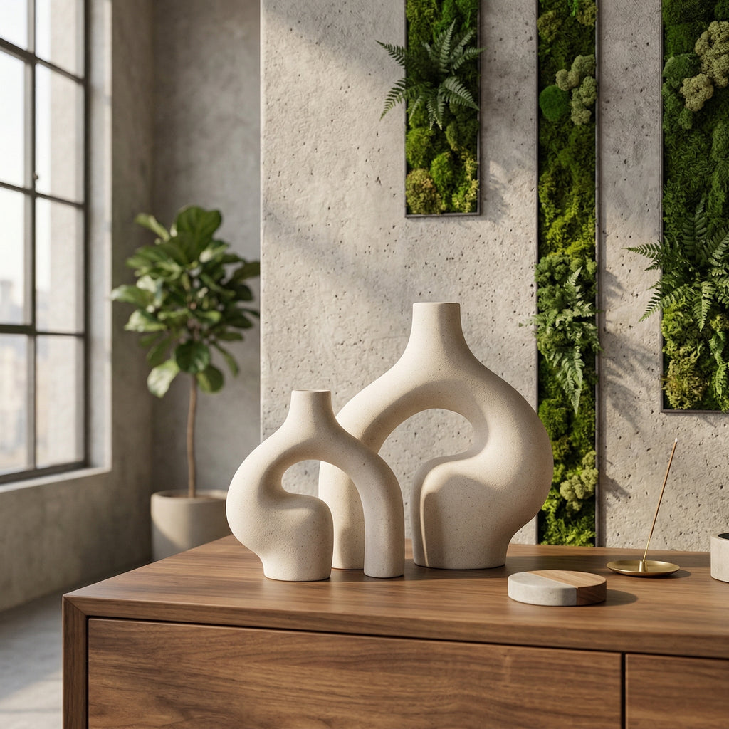 Vaso Architettonico Astratto Elara Haus – Ceramica Scultorea Cava