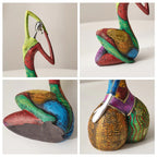 Elara Haus Figurina Astratta di Donna Yoga - Scultura Colorata in Arte Graffiti