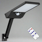 Elara Haus Lampada da Parete di Sicurezza LED Solare Regolabile con Telecomando e Sensore di Movimento