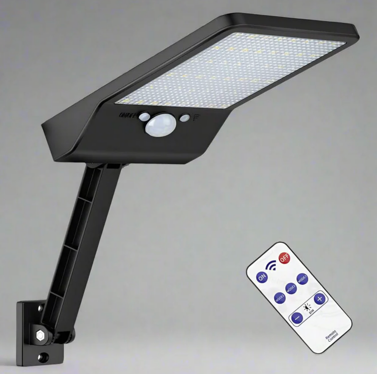 Elara Haus Lampada da Parete di Sicurezza LED Solare Regolabile con Telecomando e Sensore di Movimento
