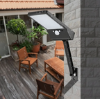 Elara Haus Lampada da Parete di Sicurezza LED Solare Regolabile con Telecomando e Sensore di Movimento
