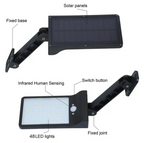 Elara Haus Lampada da Parete di Sicurezza LED Solare Regolabile con Telecomando e Sensore di Movimento