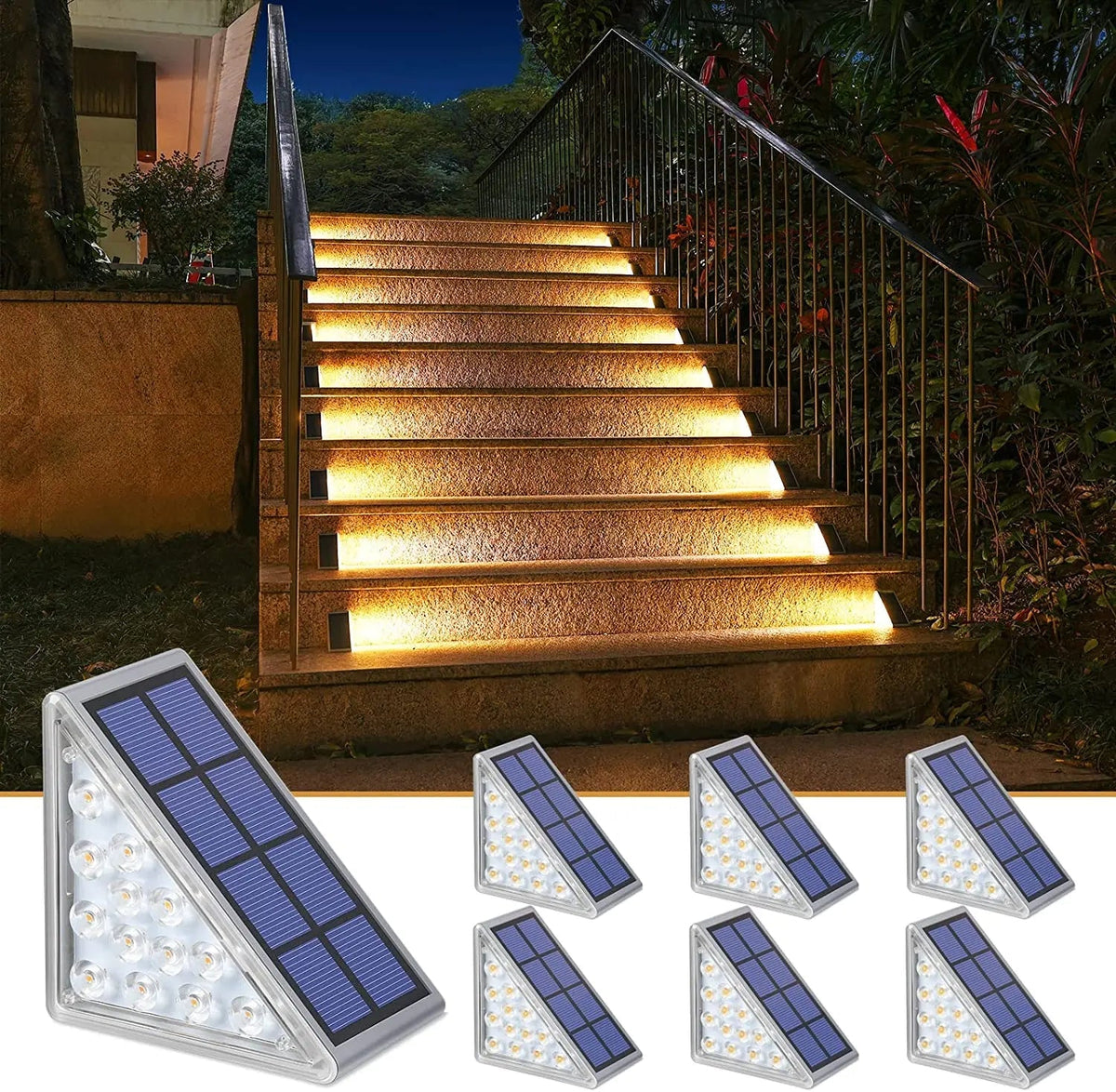 Lampada da Giardino Solare a Gradini in Lega Durabile Architettonica Elara Haus