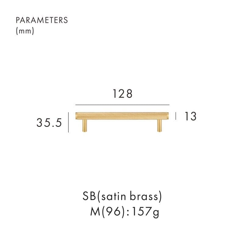 Elara Haus Maniglia per Cassetto Architettonica Minimalista in Ottone a Vortice