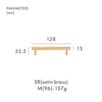 Elara Haus Maniglia per Cassetto Architettonica Minimalista in Ottone a Vortice