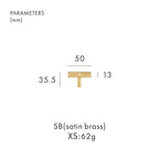 Elara Haus Maniglia per Cassetto Architettonica Minimalista in Ottone a Vortice