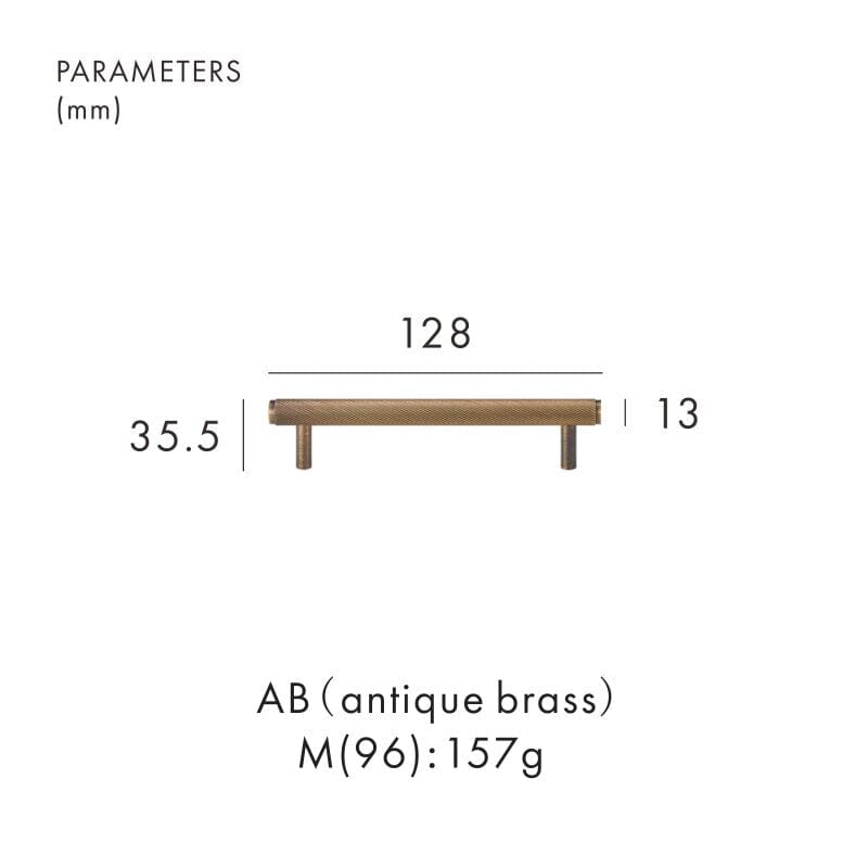 Elara Haus Maniglia per Cassetto Architettonica Minimalista in Ottone a Vortice