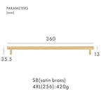 Elara Haus Maniglia per Cassetto Architettonica Minimalista in Ottone a Vortice