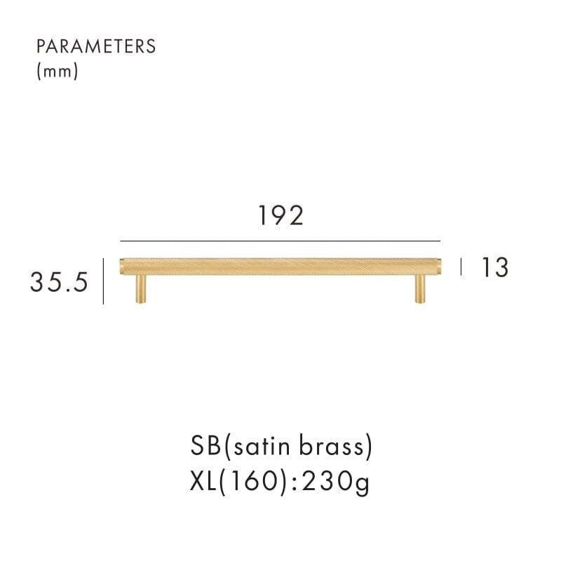 Elara Haus Maniglia per Cassetto Architettonica Minimalista in Ottone a Vortice