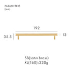 Elara Haus Maniglia per Cassetto Architettonica Minimalista in Ottone a Vortice