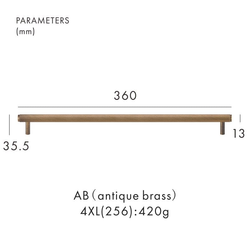 Elara Haus Maniglia per Cassetto Architettonica Minimalista in Ottone a Vortice