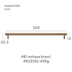 Elara Haus Maniglia per Cassetto Architettonica Minimalista in Ottone a Vortice