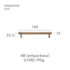Elara Haus Maniglia per Cassetto Architettonica Minimalista in Ottone a Vortice