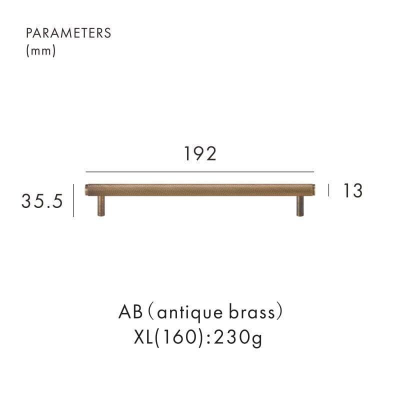Elara Haus Maniglia per Cassetto Architettonica Minimalista in Ottone a Vortice