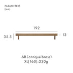 Elara Haus Maniglia per Cassetto Architettonica Minimalista in Ottone a Vortice