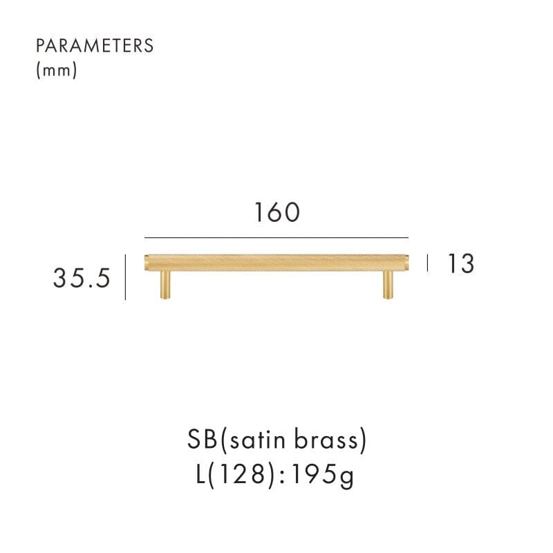 Elara Haus Maniglia per Cassetto Architettonica Minimalista in Ottone a Vortice