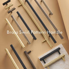 Elara Haus Maniglia per Cassetto Architettonica Minimalista in Ottone a Vortice