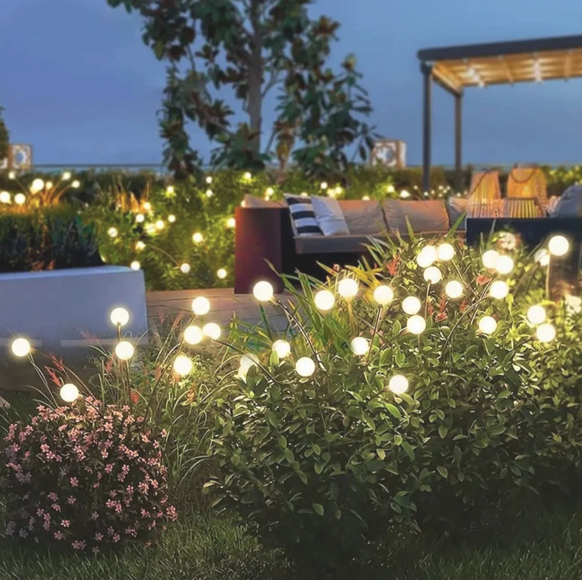 Elara Haus Luci da Giardino Architettoniche Solari Lucciole Oscillanti