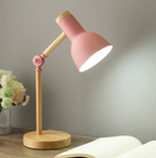 Lampada da Tavolo Articolata in Legno Elara Haus - Luce da Lettura Regolabile Moderna