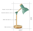 Lampada da Tavolo Articolata in Legno Elara Haus - Luce da Lettura Regolabile Moderna