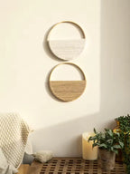 Elara Haus Set di Arazzi Geometrici Artigianali in Macramé