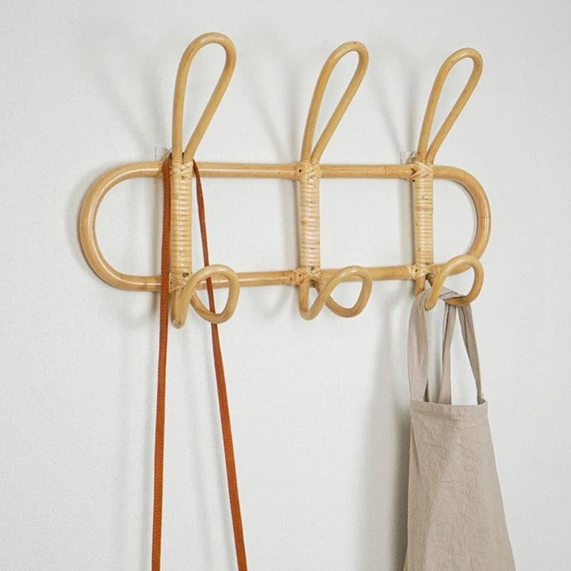 Elara Haus Ganci da Parete in Rattan Intrecciato Artigianale