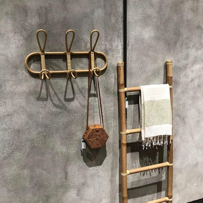 Elara Haus Ganci da Parete in Rattan Intrecciato Artigianale