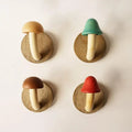 Set di Ganci a Parete a Fungo in Legno Artigianale Elara Haus