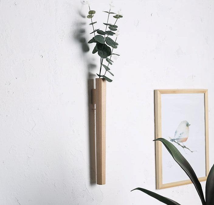 Vaso da Parete Slimline in Legno Artigianale Elara Haus