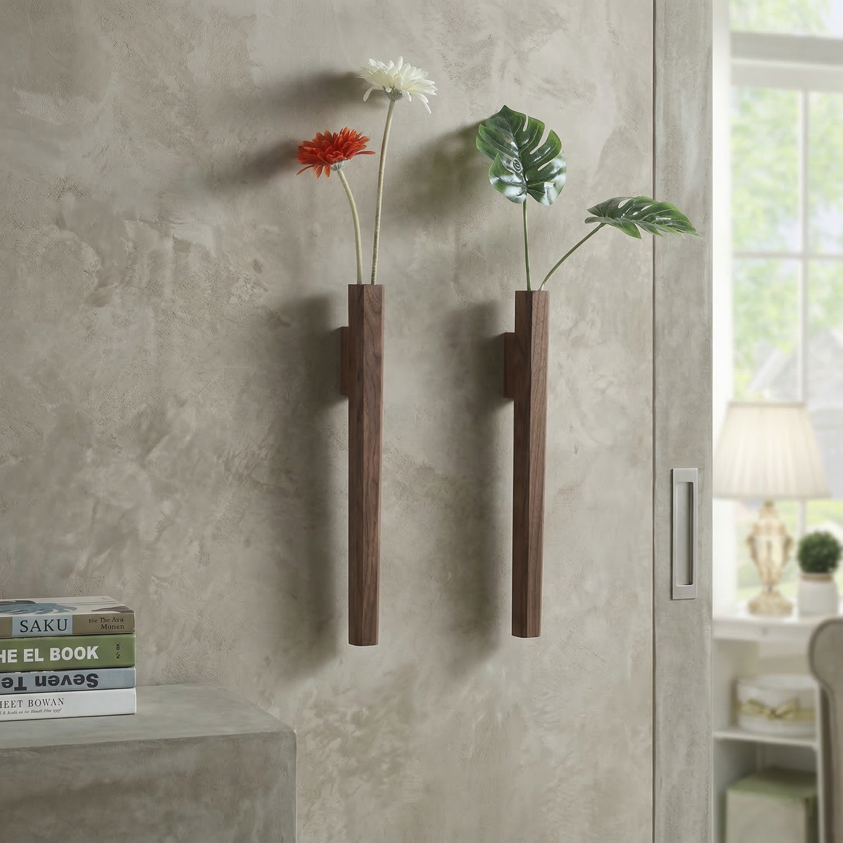 Vaso da Parete Slimline in Legno Artigianale Elara Haus