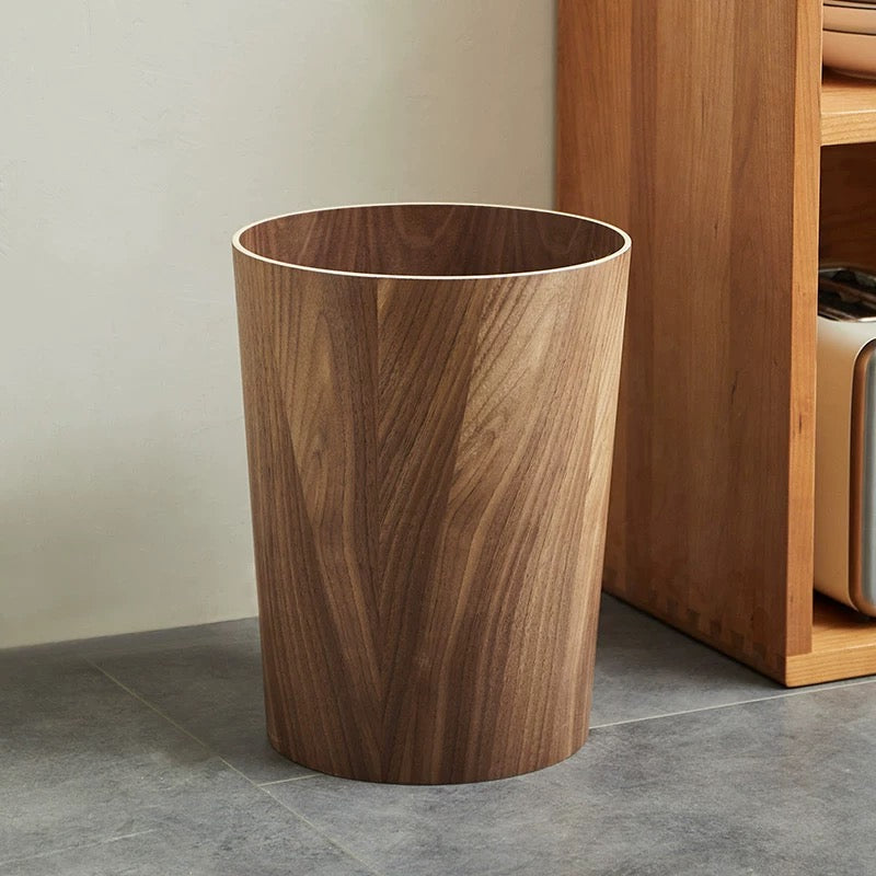 Elara Haus Cestino per Rifiuti Rotante in Stile Artigianale in Legno