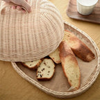 Elara Haus Cloche per Pane in Rattan Intrecciato Artigianale