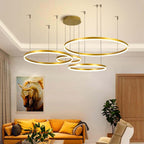 Elara Haus Pendant Lampada Circolare Artistica - Luce LED a 3 Anelli