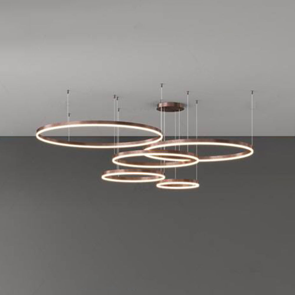 Elara Haus Pendant Lampada Circolare Artistica - Luce LED a 3 Anelli