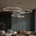 Elara Haus Pendant Lampada Circolare Artistica - Luce LED a 3 Anelli