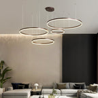 Elara Haus Pendant Lampada Circolare Artistica - Luce LED a 3 Anelli