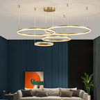 Elara Haus Pendant Lampada Circolare Artistica - Luce LED a 3 Anelli