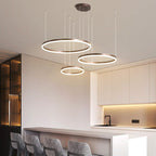 Elara Haus Pendant Lampada Circolare Artistica - Luce LED a 3 Anelli