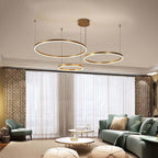Elara Haus Pendant Lampada Circolare Artistica - Luce LED a 3 Anelli