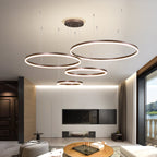 Elara Haus Pendant Lampada Circolare Artistica - Luce LED a 3 Anelli