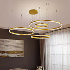 Elara Haus Pendant Lampada Circolare Artistica - Luce LED a 3 Anelli