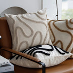 Cuscino Astratto Boho in Chenille Artistico Elara Haus