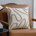 Cuscino Astratto Boho in Chenille Artistico Elara Haus