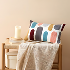 Cuscino Astratto Boho in Cotone Tappezzato Artistico Elara Haus