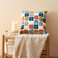 Cuscino Astratto Boho in Cotone Tappezzato Artistico Elara Haus