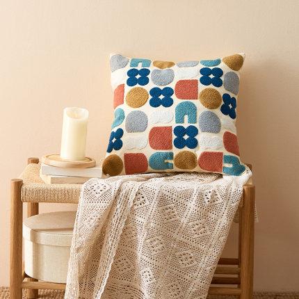 Cuscino Astratto Boho in Cotone Tappezzato Artistico Elara Haus