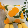 Cuscino Elara Haus Artistico in Cotone Tappezzato Arancione Agrumi